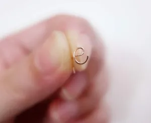 14K Gold Filled Initial Nose Stud Initial Tragus Earring Stud Cartilage Helix Tiny Initial Nose Ring Stud Women Men Teenager 925 Sterling Silver 14K Rose Gold Filled Hypoallergenic