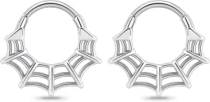 16G Spider Web Cartilage Earring Halloween Septum Rings Goth Punk Unique Earrings Ear Helix Piercing earrings Gothic Jewelry Costumes Accessories for Women Men