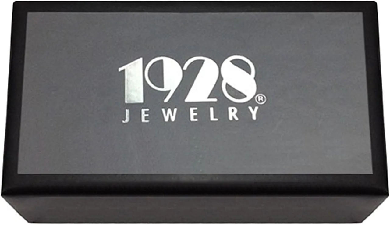1928 Jewelry Mens X-Shaped Clear Crystal Cufflinks
