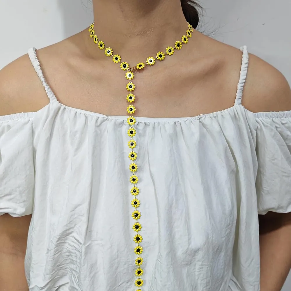 2025 Long Lariat Y Necklace for Women Bow/Heart/Daisy Drop Dangle Y-Shaped Pendant Necklace Dainty Layered Gold Long Lariat Necklaces Trendy Formal Prom Jewelry Gift