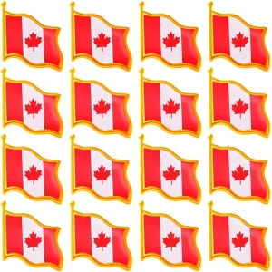 20/50/100 Pack Canada Flag Pin Canadian National Lapel pins Enamel Made of Metal Souvenir Men Women Patriotic