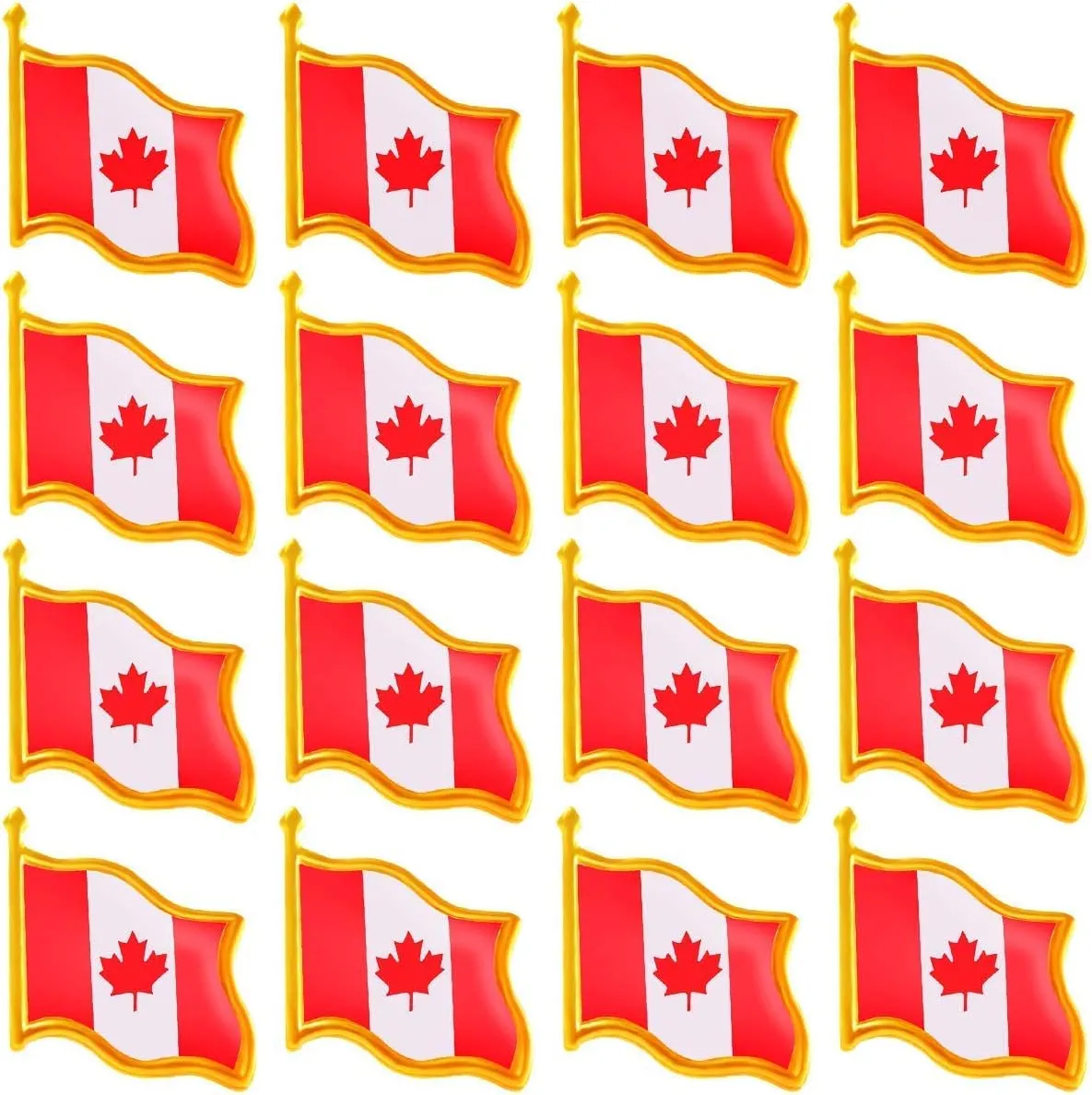 20/50/100 Pack Canada Flag Pin Canadian National Lapel pins Enamel Made of Metal Souvenir Men Women Patriotic