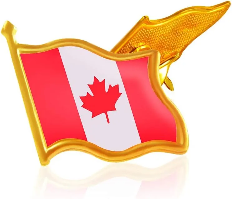 20/50/100 Pack Canada Flag Pin Canadian National Lapel pins Enamel Made of Metal Souvenir Men Women Patriotic