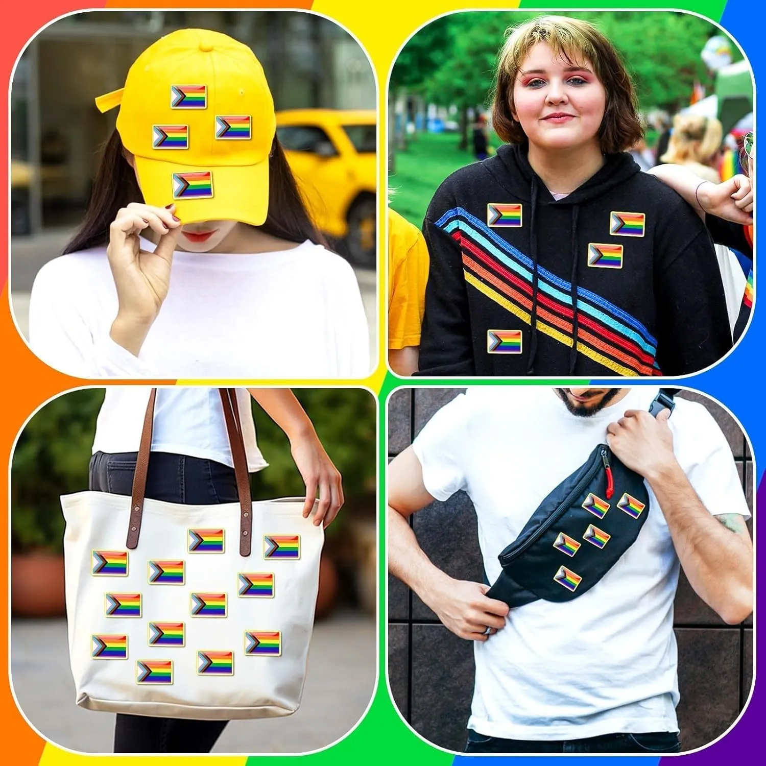 36Pcs Gay Pride Flag Enamel Pins Rainbow Flag Lapel Pins Ally Badges Pin LGBT Brooch Pins for Lesbian Transgender Gay Pride Month Activities Accessories