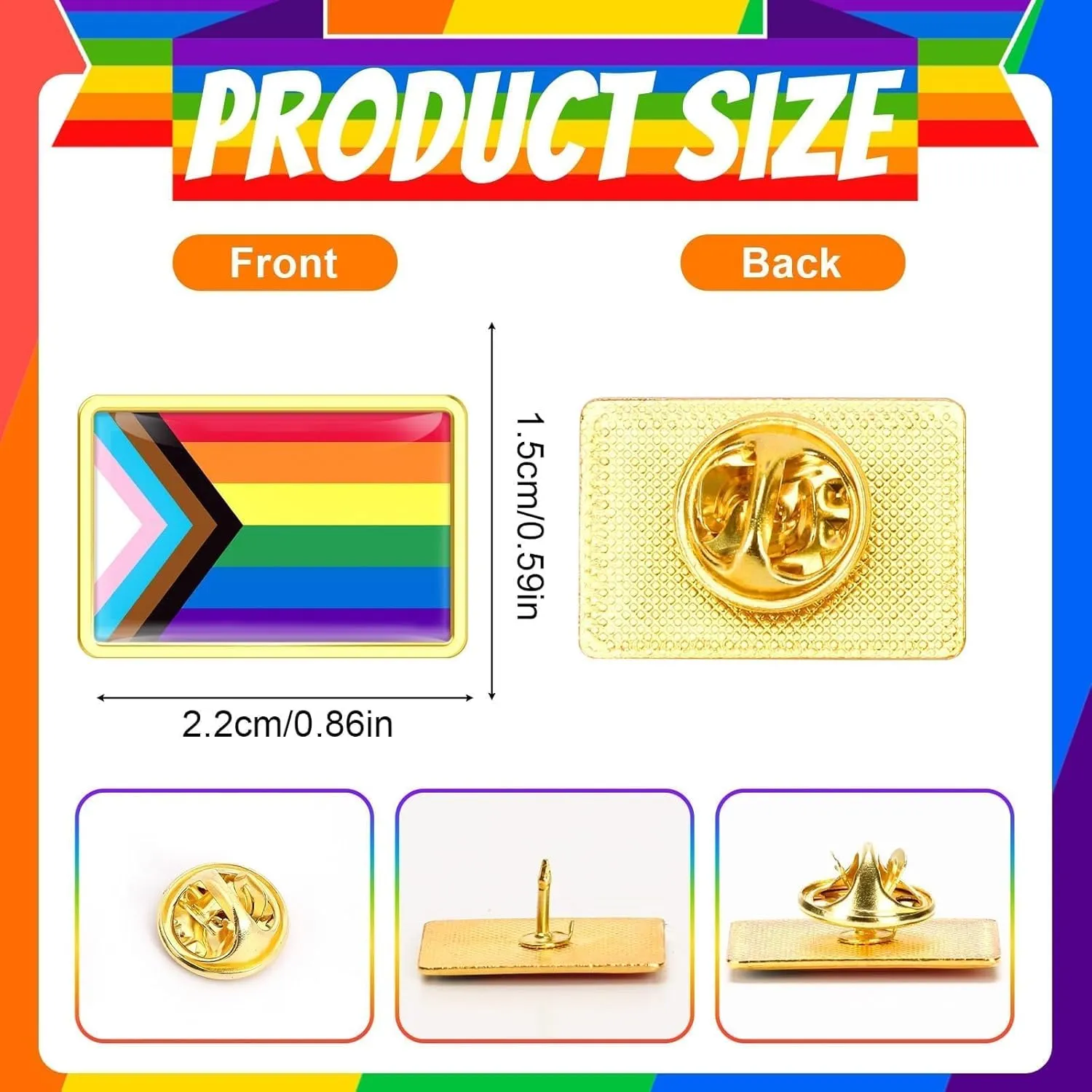 36Pcs Gay Pride Flag Enamel Pins Rainbow Flag Lapel Pins Ally Badges Pin LGBT Brooch Pins for Lesbian Transgender Gay Pride Month Activities Accessories