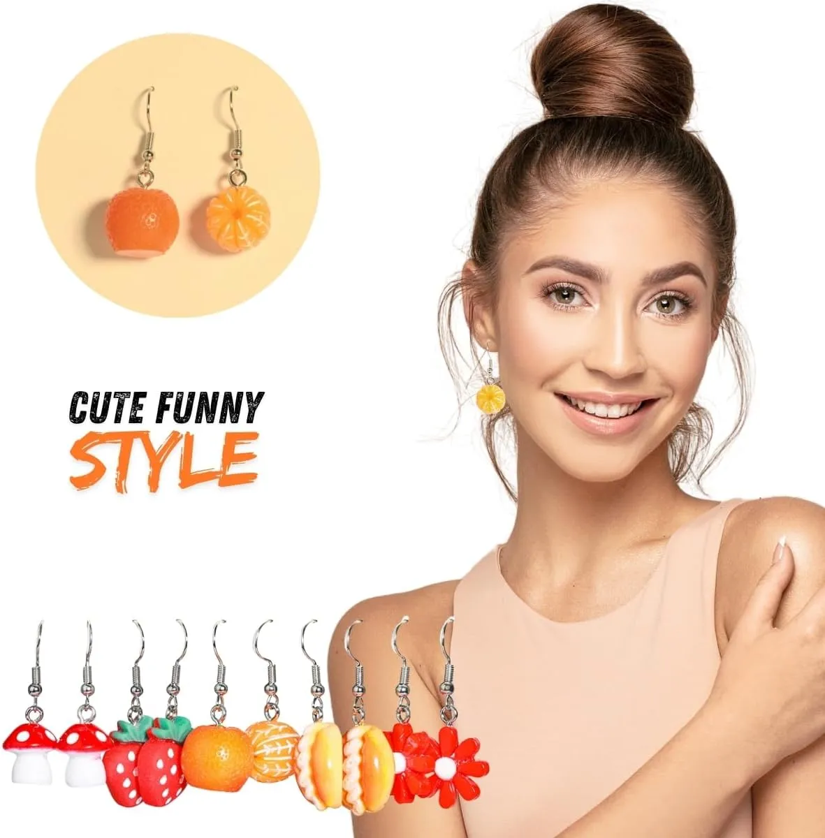40 Pairs Quirky and Cute Earrings for Women - Dangling Animals, Mushrooms, and More!