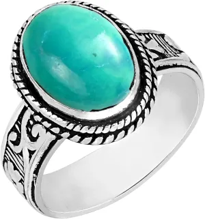 5.85Cts Oval Shaped Natural Gemstone Solitaire Statement Rings For Women, 925 Silver Overlay Birthstone Statement Ring Jewelry Gifts For Mom Wife