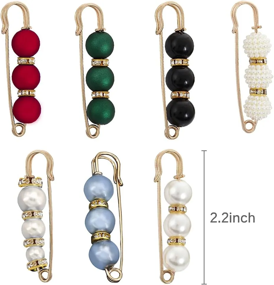 7 Pcs Fashion Brooch Pins Sweater Shawl Pins for Women Girls Clothing Dresses Decoration Accessories