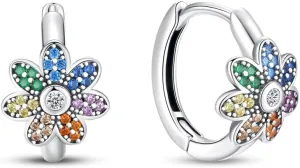 925 Sterling Silver Earrings Hypoallergenic Huggie Women Earrings CZ Colorful Hoop Earrings Anniversary as a Gift for Women