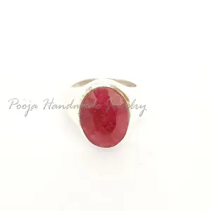 925 Sterling Silver Ring, Ruby Corundum Gemstone Ring, Handmade Ring, Natural Ruby Corundum, Boys Gift, Ruby Mens Ring, Unique Ring, Pinky Silver Ring, Thanksgiving Day, Christmas Day Gift