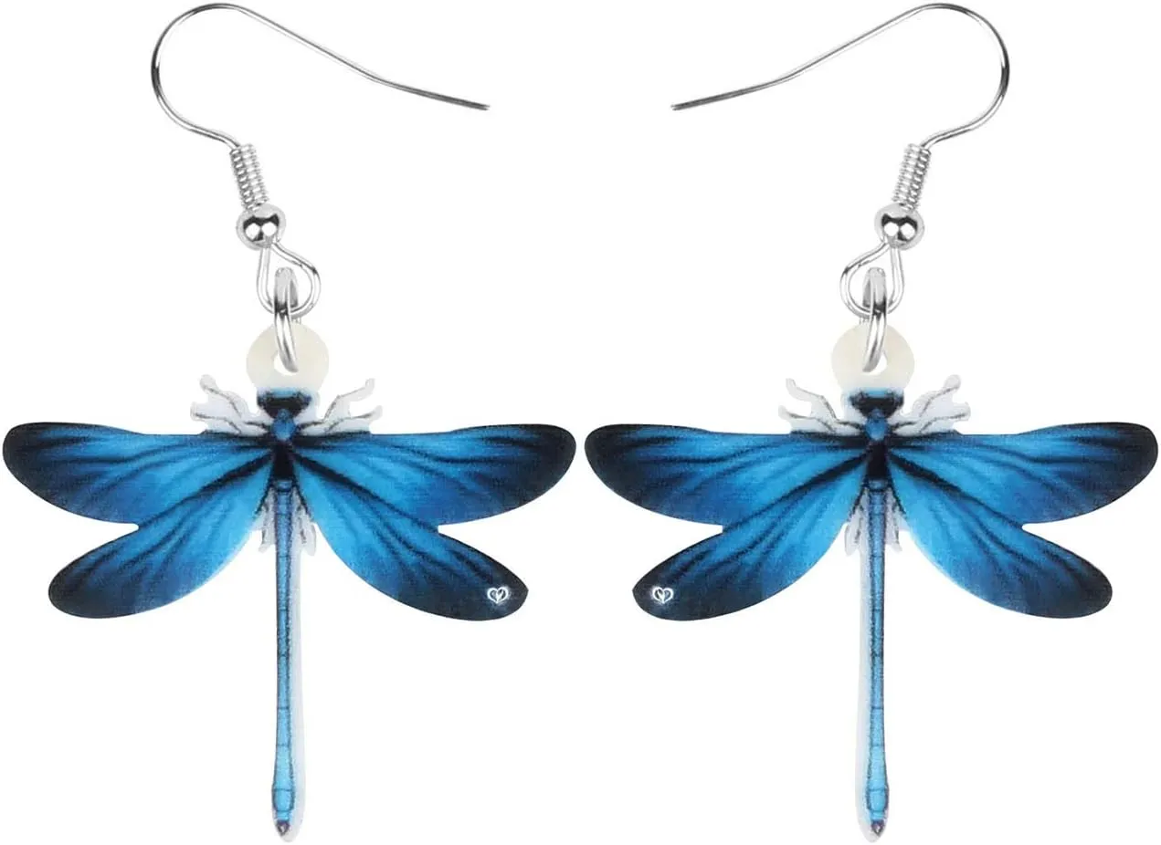 Acrylic Dragonfly Earrings Insects Dangle Summer Jewelry Dragonfly Gifts for Women Charms