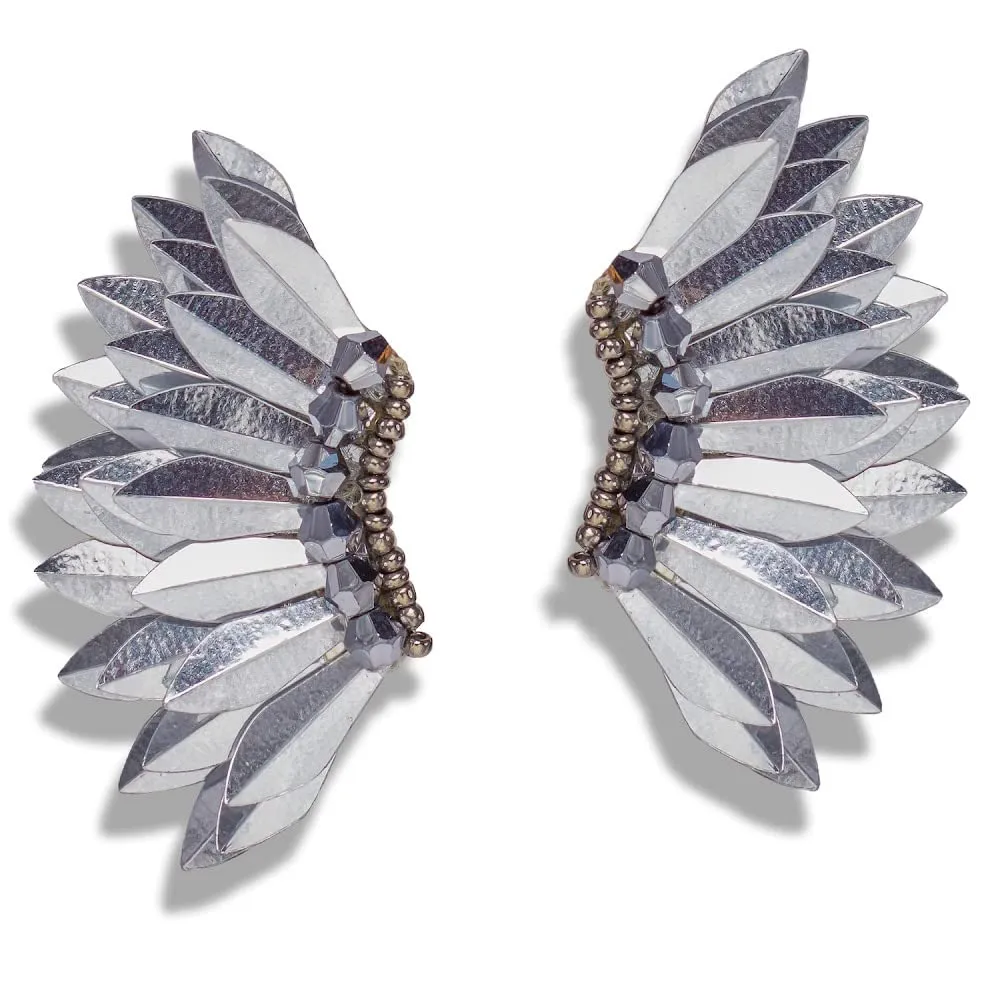 Angel wing earrings for women, Small statement Handmade Prom Earrings, Wings stud for girls, Beaded Butterfly winged Earrings