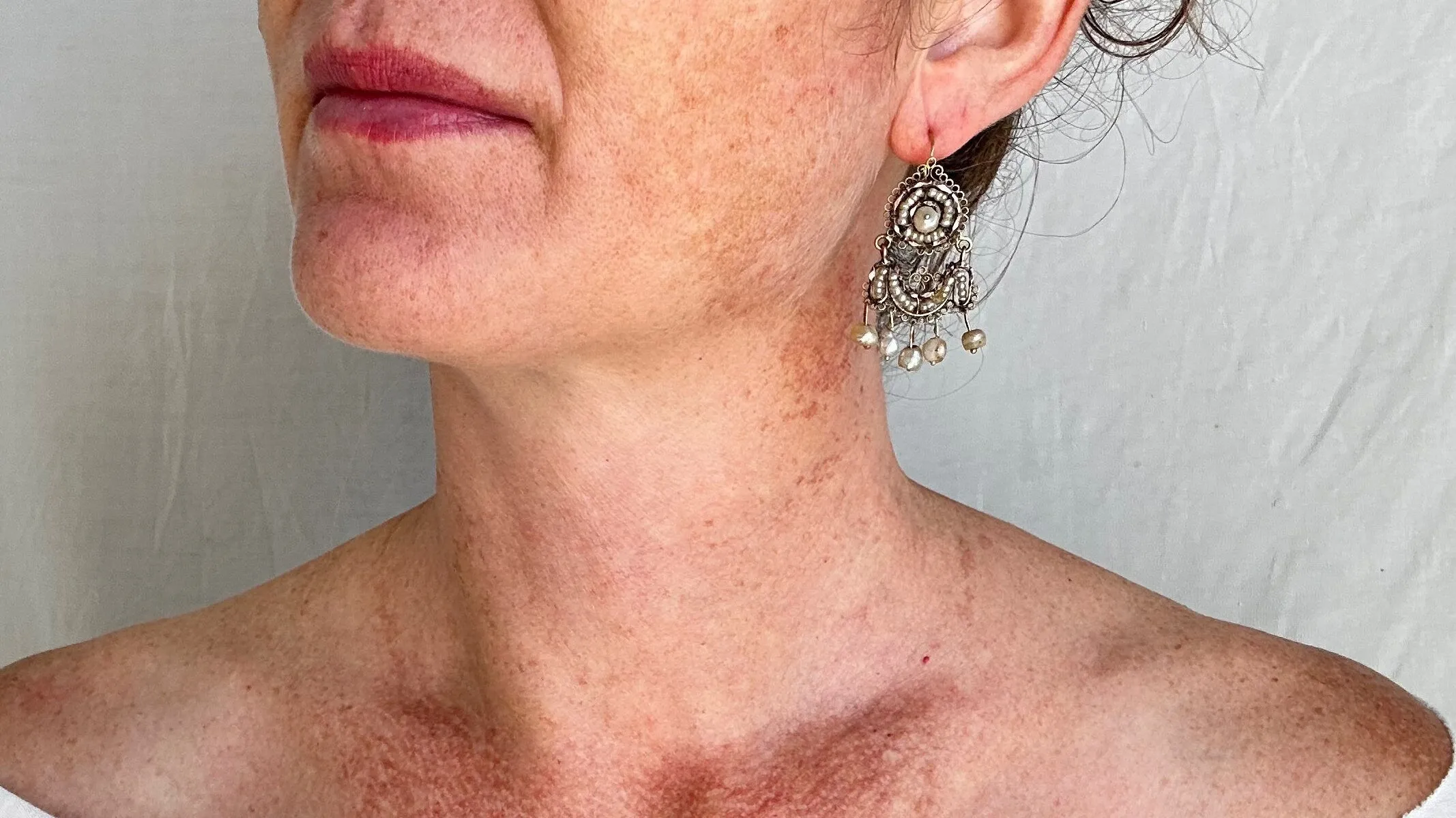 Antique Oaxacan Gold Filigree Earrings with Pearls. 10k. Mexico. Frida Kahlo. 0847