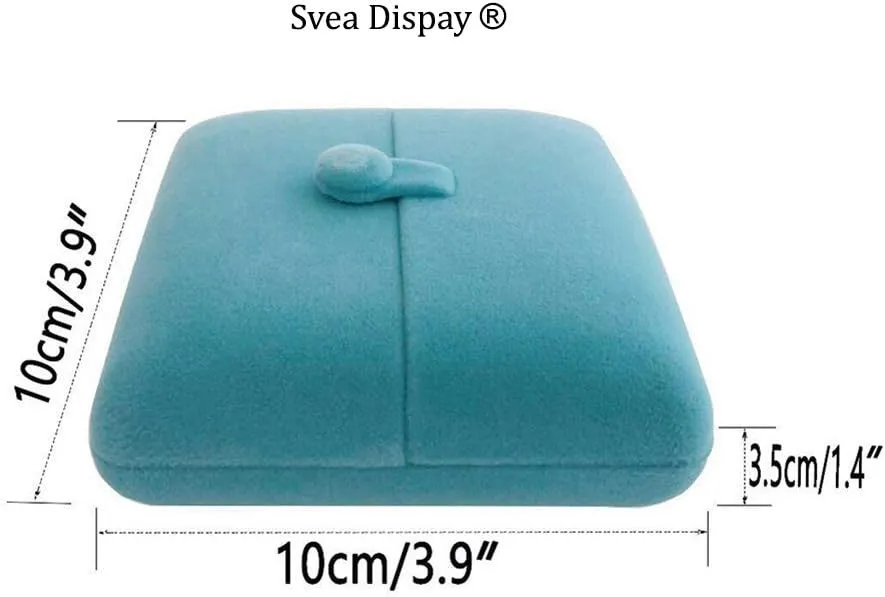 Aqua Packaging Case Premium Velvet Jewelry Gift Box Double Layer Function Necklace Earring Combo (Jewelry not included)