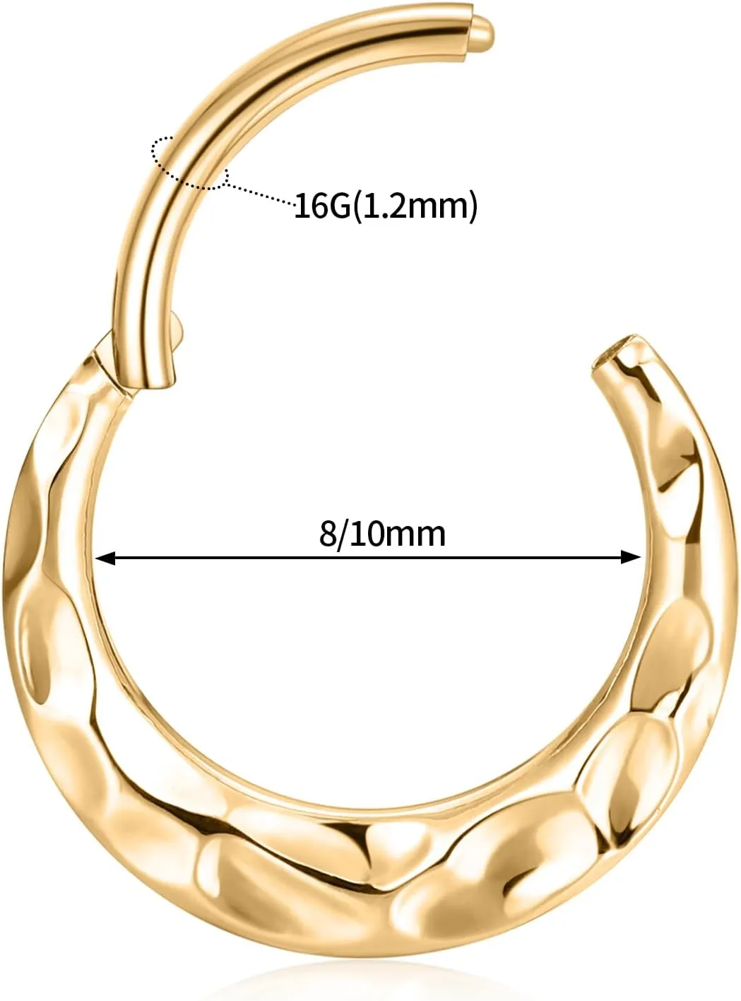 AROWRO Septum Jewelry 16G 316L Surgical Steel Septum Ring Nose Rings Hoops for Men Women Septum Piercing Jewelry Daith Earring Cartilage Tragus Rook Ear Lobe Piercing Jewerly