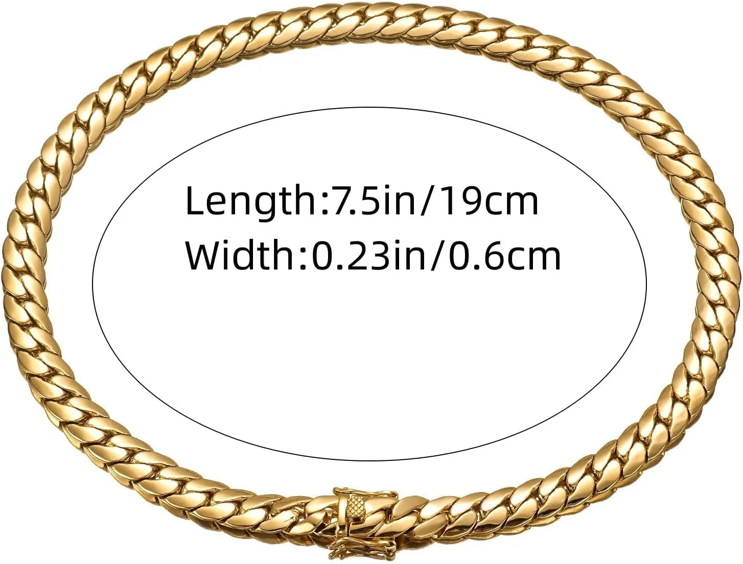 Beautiful 14K or 18K Solid Gold Bracelet for Men and Women - Cuban Horseshoe Design, Weighing 10.5g. The Perfect Fashion Accessory and Birthday Gift Father's Day gift.