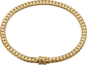 Beautiful 14K or 18K Solid Gold Bracelet for Men and Women - Cuban Horseshoe Design, Weighing 10.5g. The Perfect Fashion Accessory and Birthday Gift Father's Day gift.