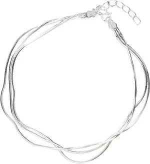 Bone Multi Layer Triple Strand Design Women's Bracelet Wedding Choker Necklaces for Bride