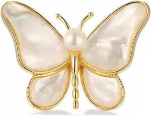 brooches for women, la luen Bow Brooch Pins Sweater Shawl Clips Faux Pearl Brooch Pins for Women