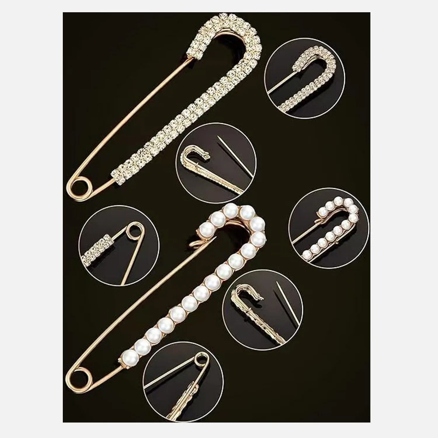 brooches for women, la luen Bow Brooch Pins Sweater Shawl Clips Faux Pearl Brooch Pins for Women