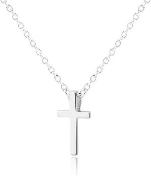 Cherished Moments Girl's Sterling Silver Classic Cross Necklace for Kids, Teens or Women, Religious Gift for Baptism, First Communion and Confirmation