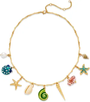 CLASSYZINT Shell Necklace Shell Conch Starfish Charm Necklace Boho Summer Necklaces Beach Jewelry for Women
