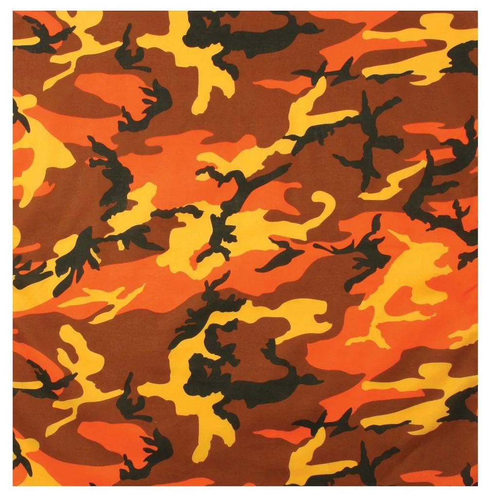 Colored Camo Bandana by Rothco - Available in 7 Colors