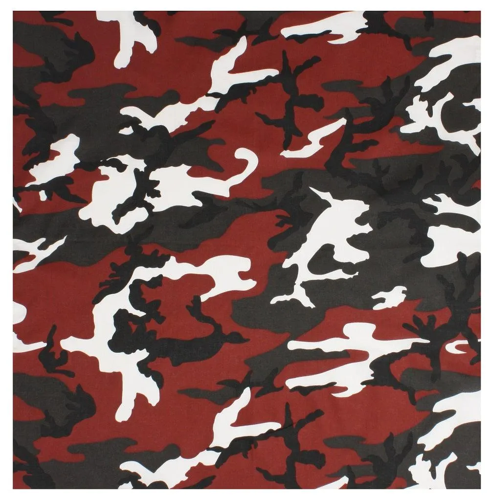 Colored Camo Bandana by Rothco - Available in 7 Colors