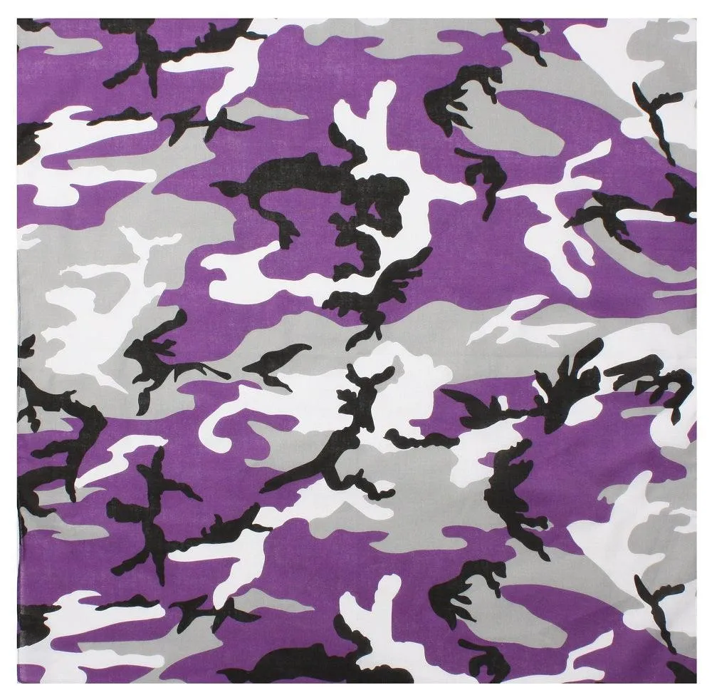 Colored Camo Bandana by Rothco - Available in 7 Colors
