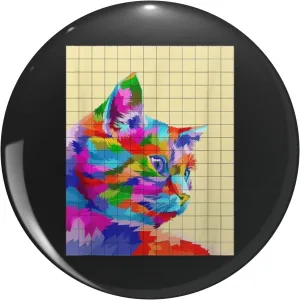 Colorful Cat Colorful Cat Lovers Pop Art Style Copy Lapel Pin Cute Brooch Pins Badges