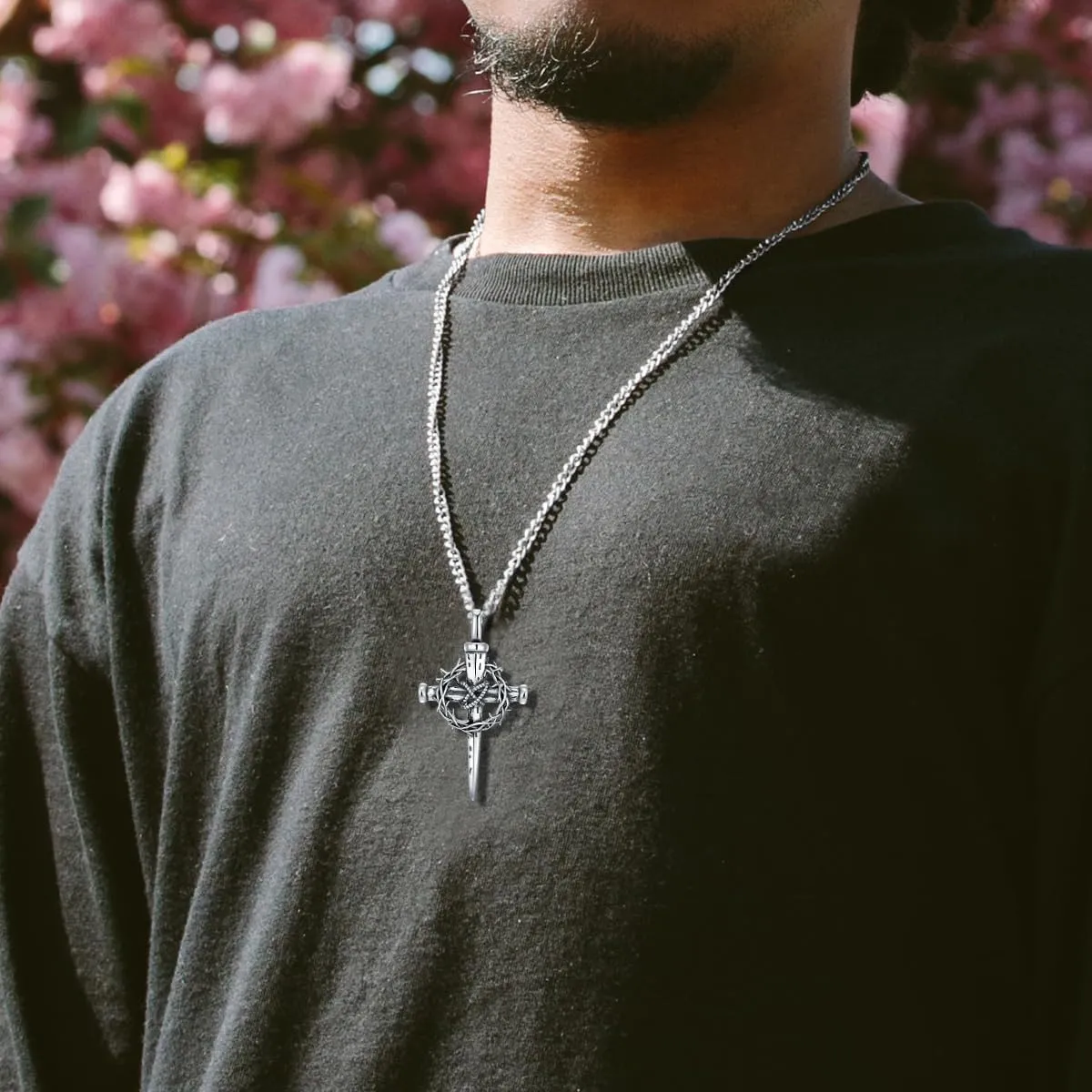 Cross Necklace 925 Sterling Silver Christian Jewelry for Men