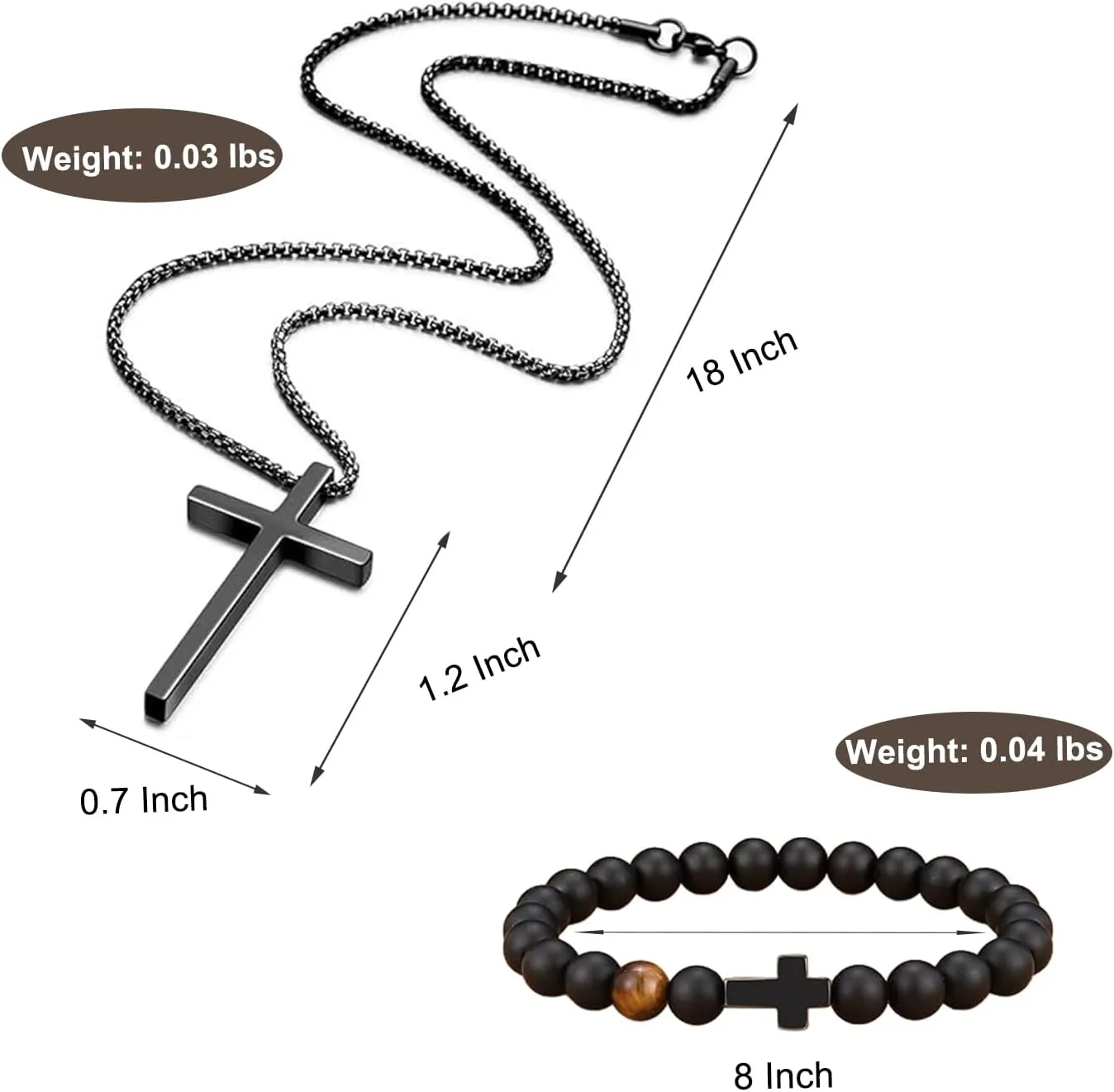 Cross Necklace for Men Stainless Steel: Mens Cross Necklaces Cross Chain for Men and Women