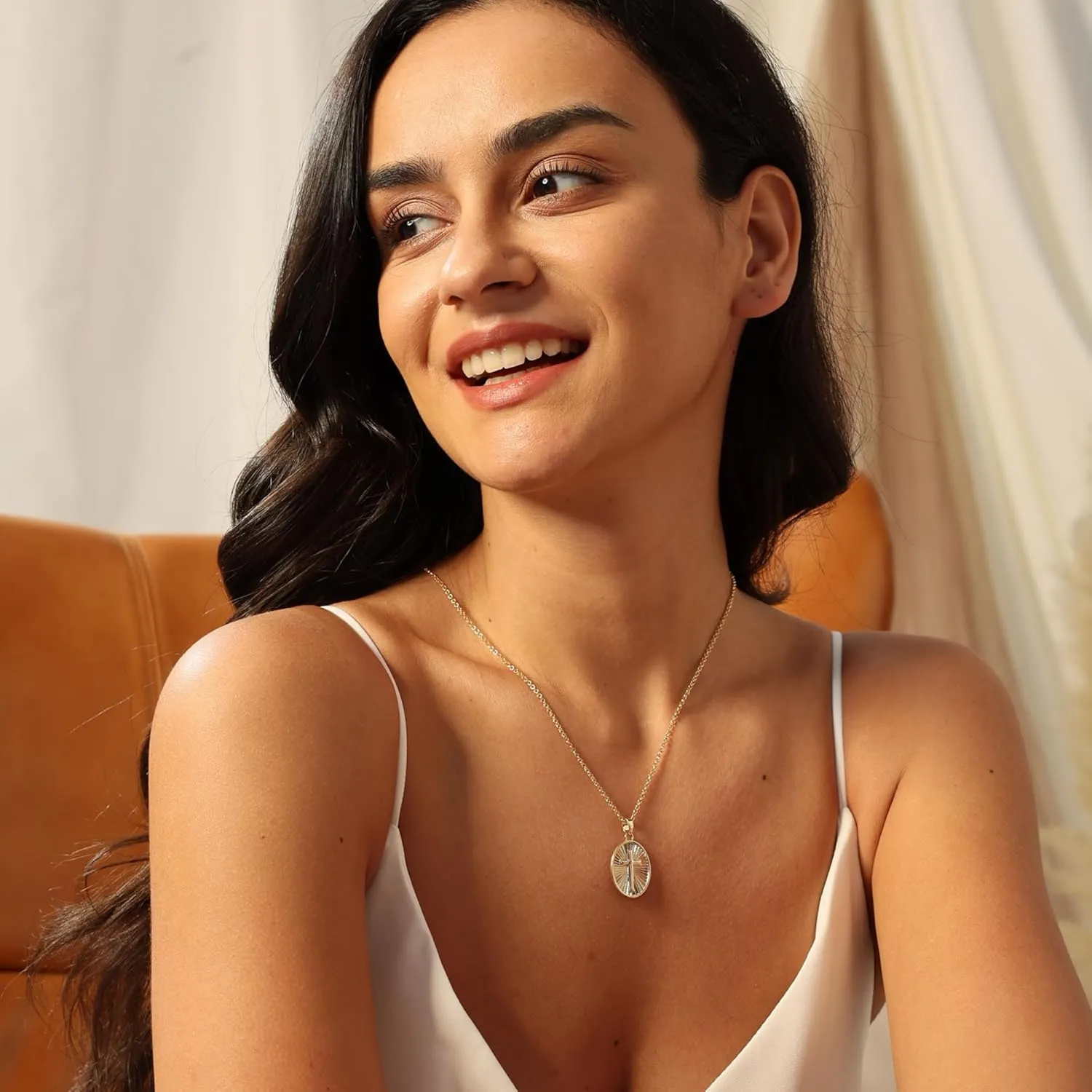 Cross Necklace for Women 14K Gold Plated Necklace Dainty Layered Necklaces Everyday Jewelry for Women