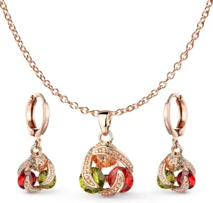 Crystalline Azuria Jewelry Sets For Women Wedding Bridal Jewelry Set With Necklace And Earring For Bride Cubic Zirconia Bridesmaid Jewelry