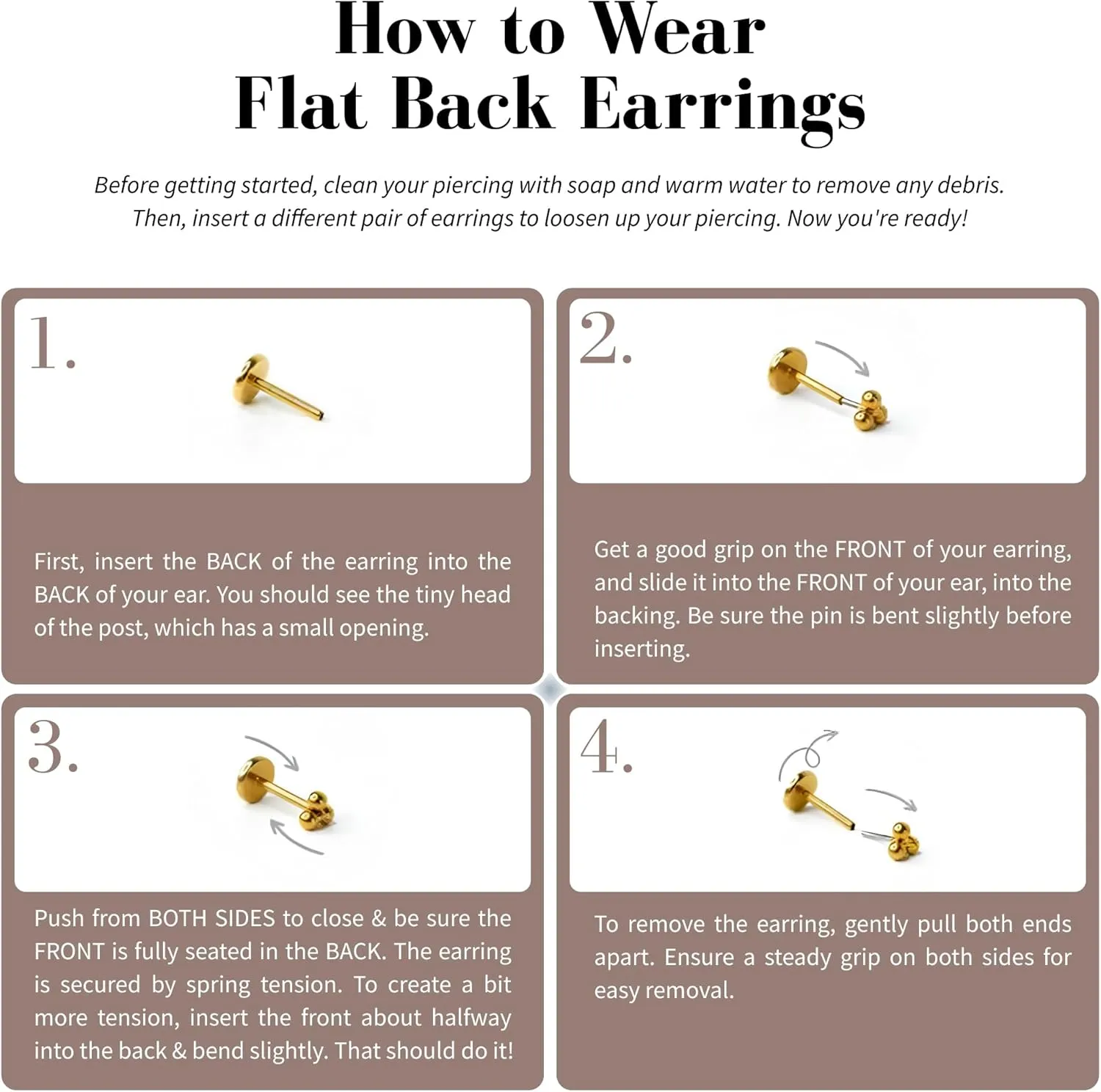 Cubic Zirconia Diamond Stud Earrings for Women | No-Poke Design | Implant-Grade Titanium | CZ Gold & Silver Studs Earrings for Women