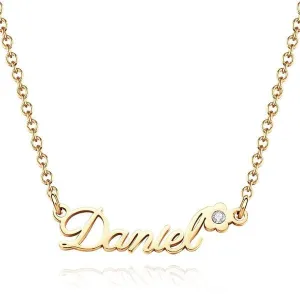 Custom Name Necklace Birthstone Flower Unique GiftsOne-of-a-Kind Necklace Designs Personalized Name Jewelry Floral Necklaces (Gold, Silver)