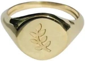 Customized Mosanic Leaf Signet Ring for Men | 925 Streling Silver Ring Best for Anniversary, Birthday and Valentine Day Gift