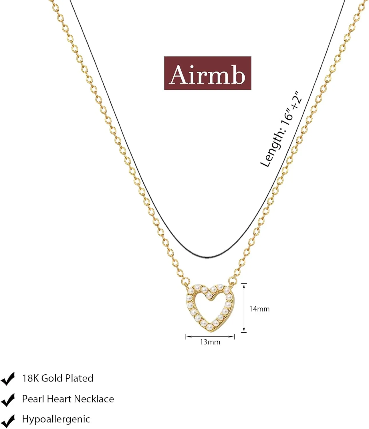 Cute Heart Necklace for Women Gold/Silver Plated Heart Pendant Choker Necklaces Tendy Love Heart Chain Necklace Dainty Gold/Silver Necklace Jewelry Gifts for Women