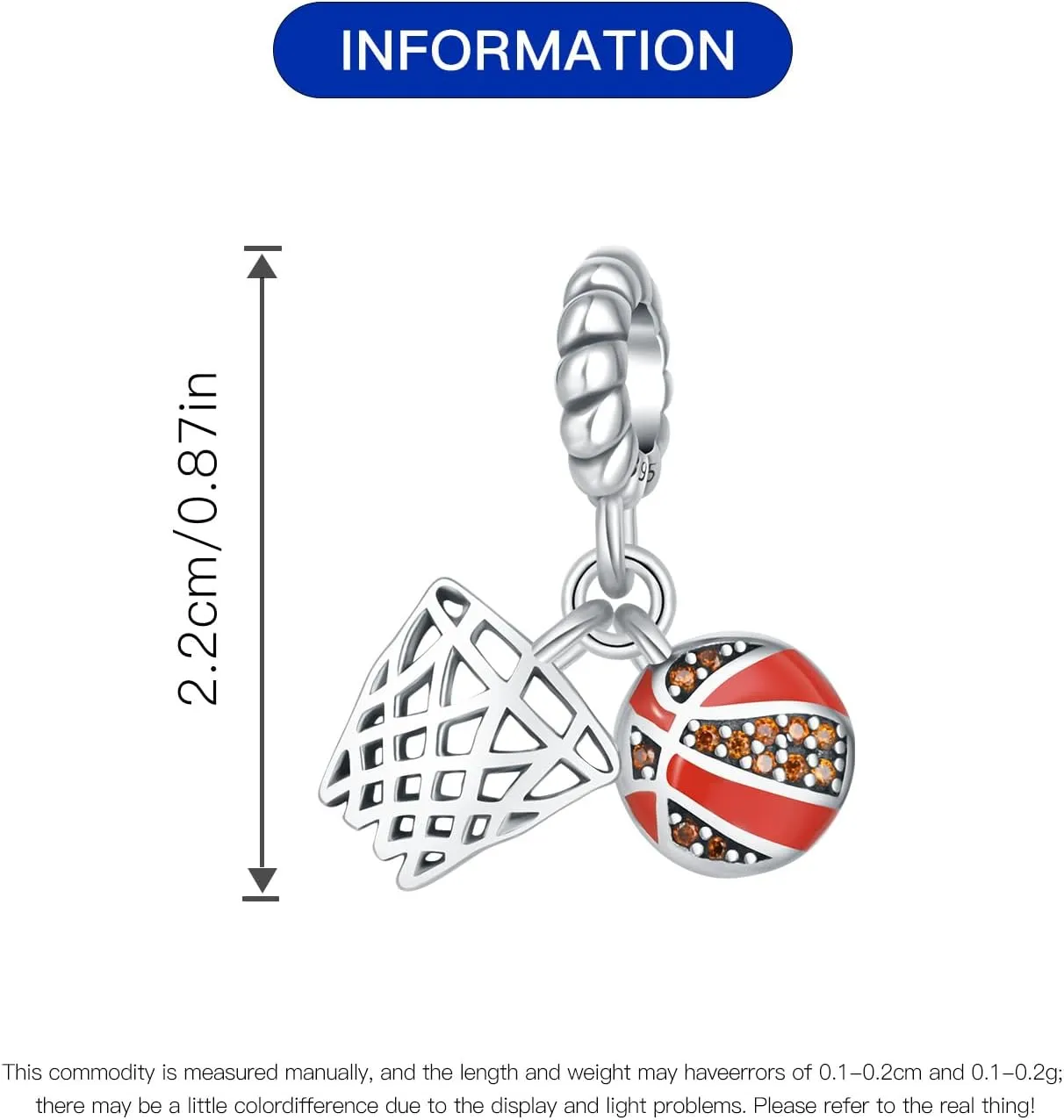 CYCUFF 925 Sterling Silver Charms Suitable for Bracelet Pendants Beads, Charm Necklaces Jewellery Gift for Women
