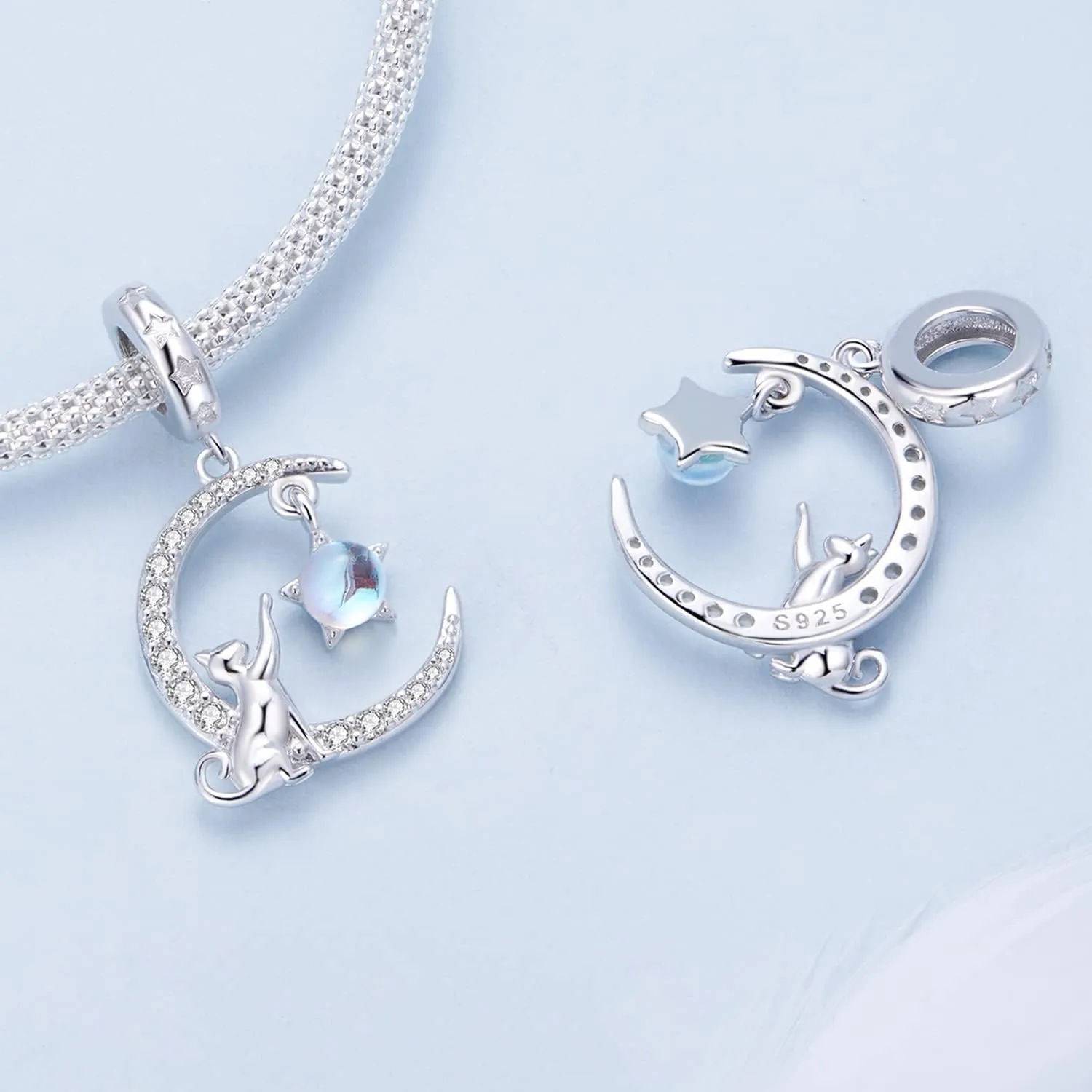 CYCUFF 925 Sterling Silver Charms Suitable for Charm Necklaces, Bracelet Pendants Beads Jewellery Gift for Women