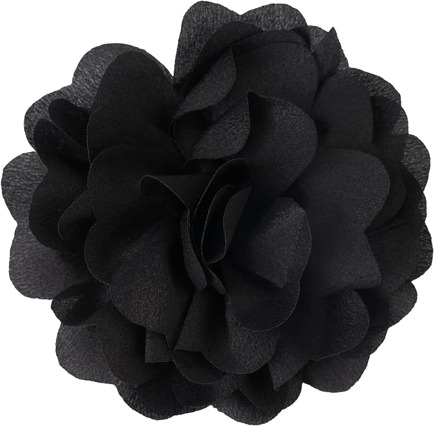 Dainty Black/Red Rose Flower Brooch for Women Ladies, Delicate Hair Pin for Wedding Party Dance Banquet Ceremony  Versatile Floral Accessory for Clothing and Hairstyling, Large 12CM