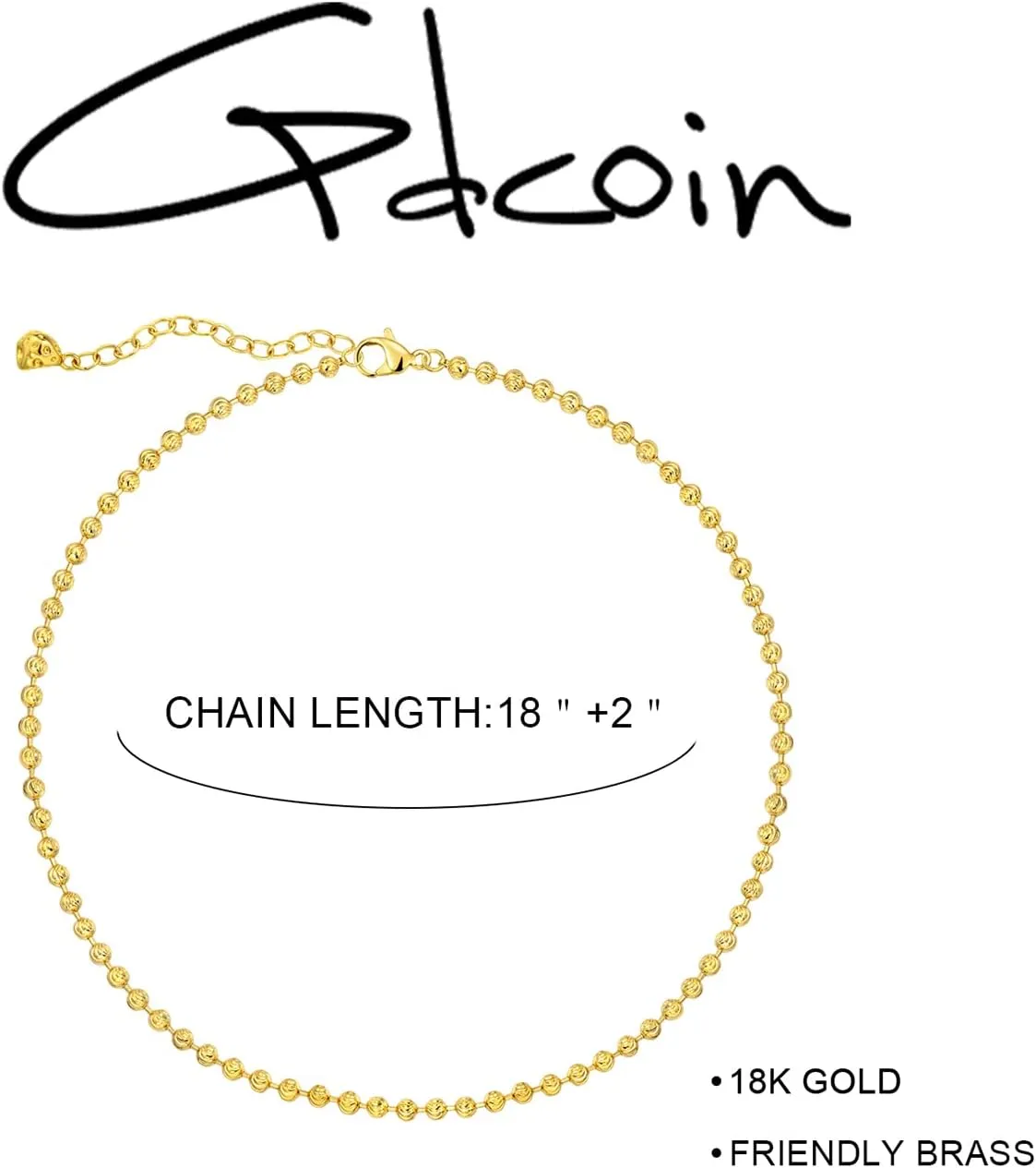 Dainty Gold Chain Choker Necklace 18K Gold Vacuum Plated Cuban Paperclip Figaro Mariner Bead Rhombus Lace Twist Link Chain Choker Necklace for Women Jewelry Gift