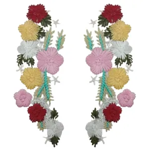 Detailed Floral Flower Sew Patch