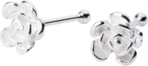 Dtja Unique Nose Rings Studs 22g Body Piercing Jewelry for Women Girls S925 Sterling Silver Tiny Rose Flower Ball Bead Labret Screw Micro Nose Stud Post Pin Hypoallgenic Personalized Jewelry