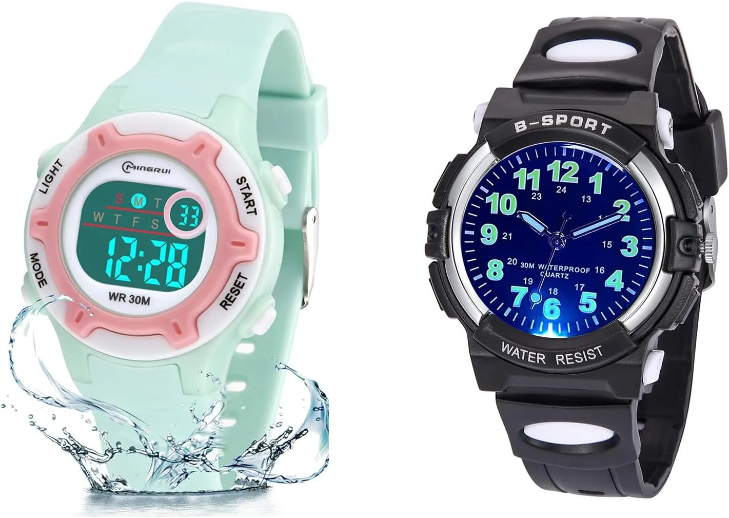 DTKID 7 Colorful Lights Children's Watch, Watch for Kids
