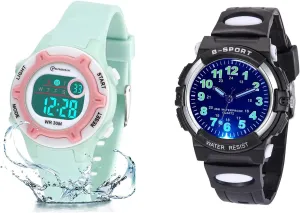 DTKID 7 Colorful Lights Children's Watch, Watch for Kids
