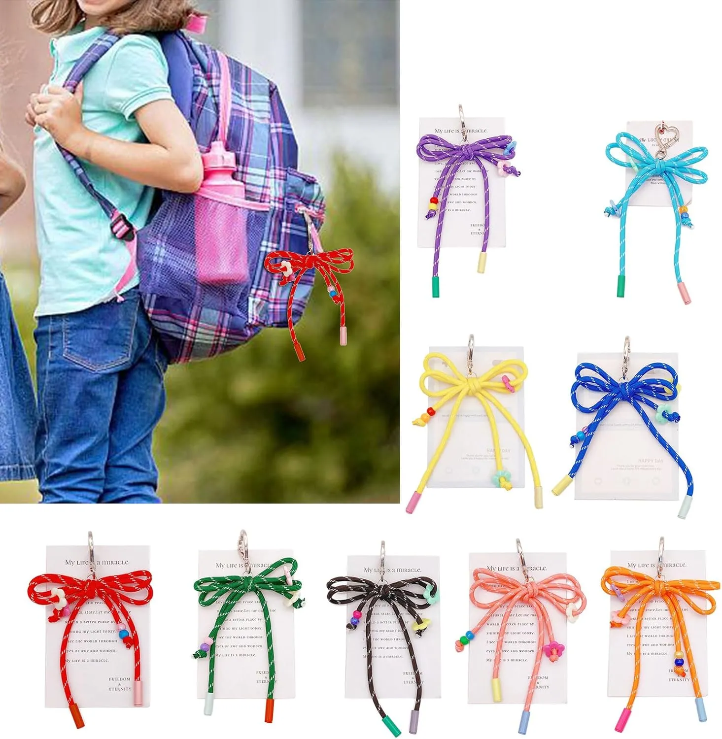 Elegant Nylon Woven Keyring Colorful Nylon Braided Rope Keychain Stylish Braided Lanyard Key Holder Accessory