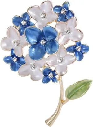 Enamel Flower Buoquet Lapel Brooch Pin for Women Girls Crystal Rhinestone Floral Pins Clip Collar Sweater Suit Dress Badges Jackets Brooches Pins Delicate Jewelry Gifts Wedding