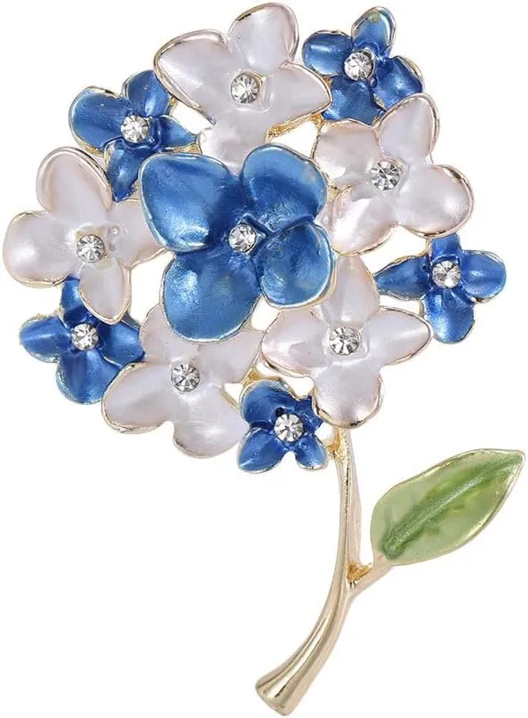 Enamel Flower Buoquet Lapel Brooch Pin for Women Girls Crystal Rhinestone Floral Pins Clip Collar Sweater Suit Dress Badges Jackets Brooches Pins Delicate Jewelry Gifts Wedding