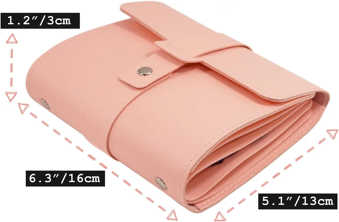 Enamel Pin Display Book Collection Trading Book Portable Brooch Pins Holder Storage Organizer Case (2Pack Green Pink)